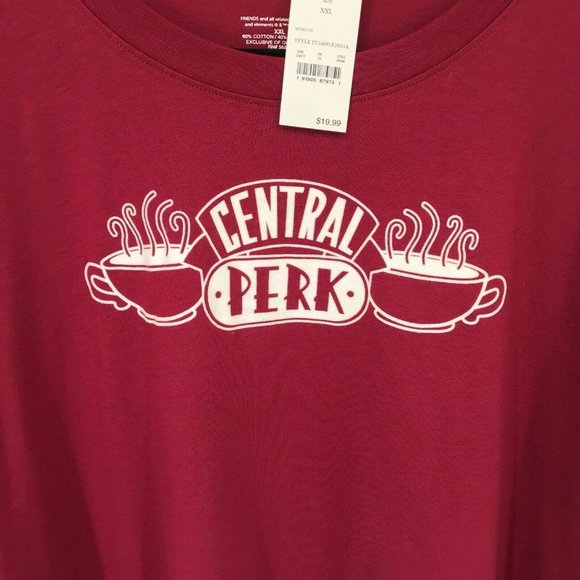 Friends Women's Long Sleeve Casual Merlot Cropped Graphic Tee Choose Sizes - Picture 3 of 7